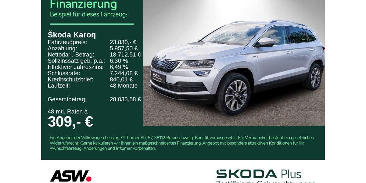 Skoda Karoq 21.900 km 23.830 &euro; Bad Rappenau 74906