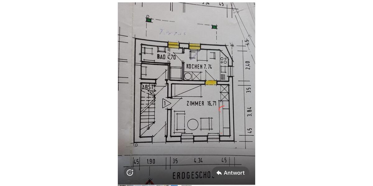 Erdgeschoßwohnung Güglingen - 1 Zimmer, 33 m&sup2;, 360&euro; | Angebot:25402462