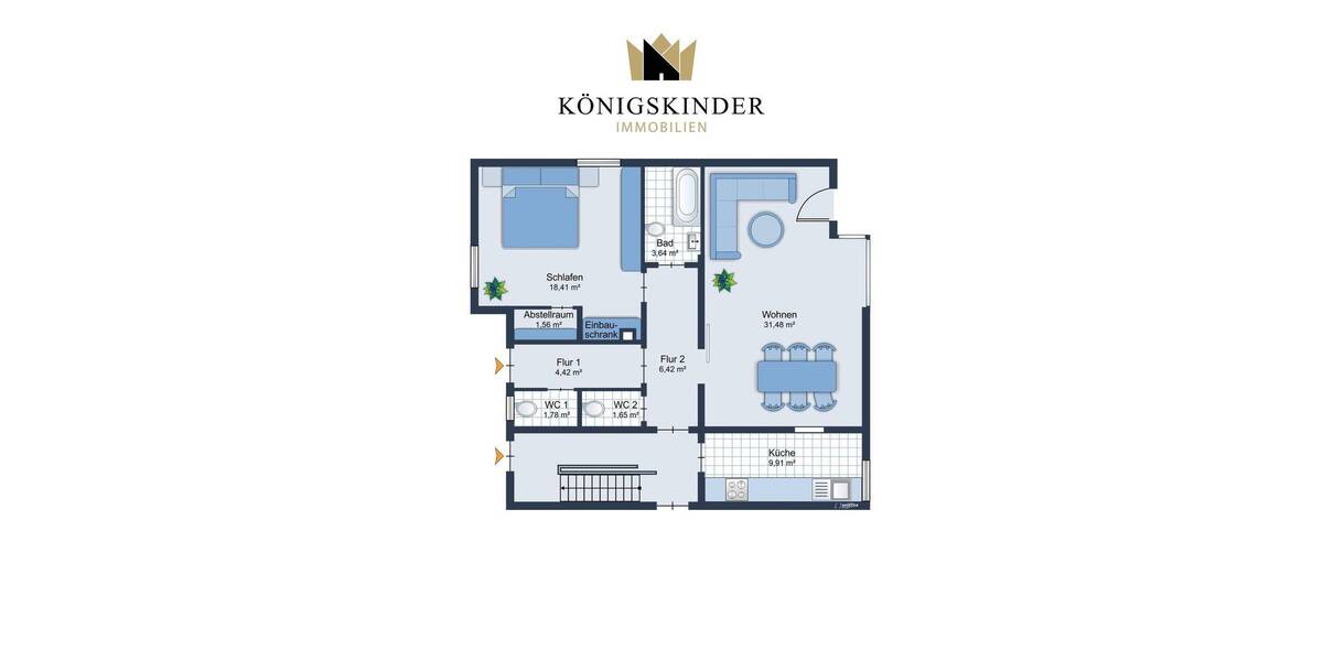 Etagenwohnung Brackenheim Meimsheim - 2 Zimmer, 79 m&sup2;, 218.000&euro; | Angebot:25730867