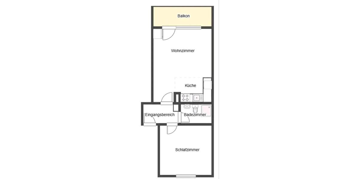 Etagenwohnung Leingarten - 2 Zimmer, 44 m&sup2;, 149.000&euro; | Angebot:26975461
