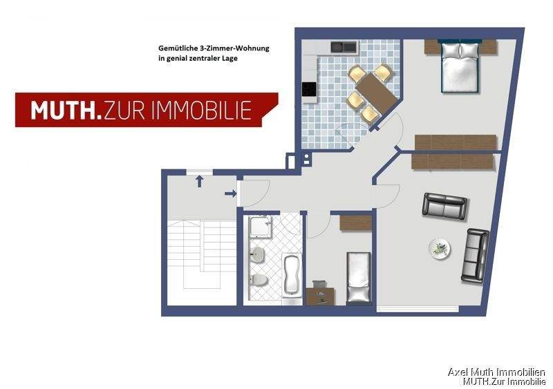Etagenwohnung Eppingen - 3 Zimmer, 73 m&sup2;, 179.000&euro; | Angebot:25768123