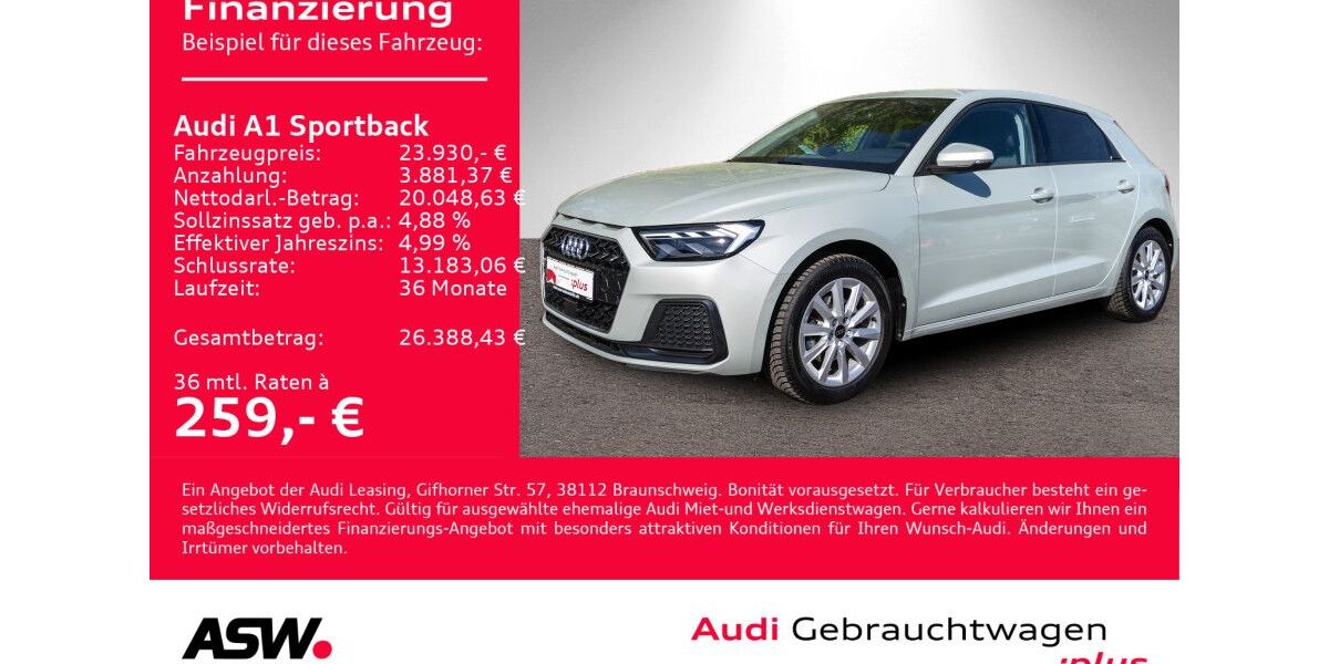 Audi A1 4.700 km 23.930 &euro; Heilbronn 74074