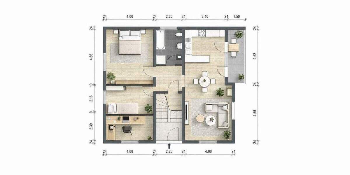Etagenwohnung Östringen - 4 Zimmer, 87 m&sup2;, 319.000&euro; | Angebot:25775570