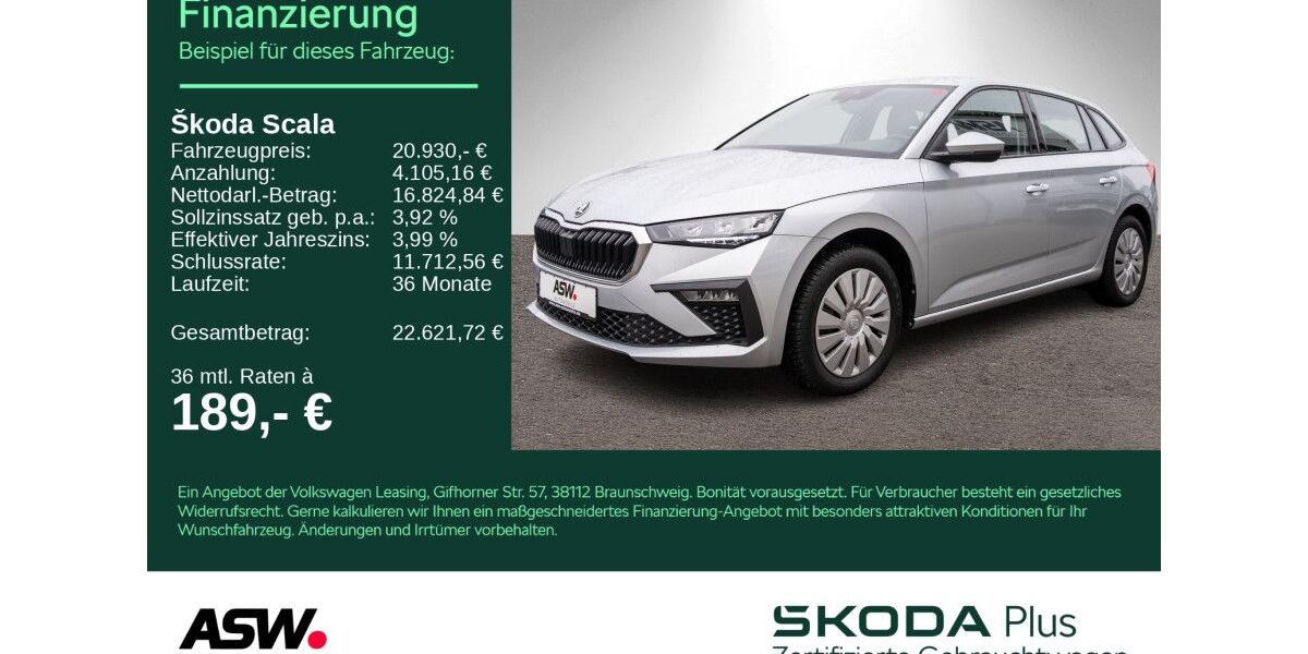 Skoda Scala 22.300 km 19.830 &euro; Heilbronn 74076