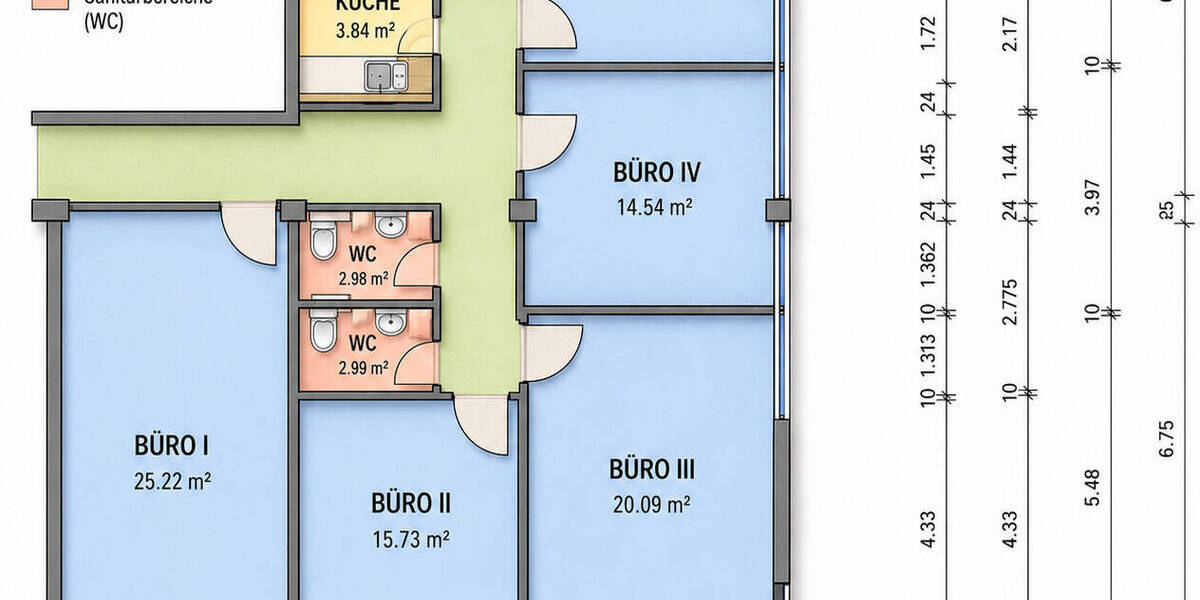 Gewerbeobjekt Heilbronn - 6 Zimmer, 125 m&sup2;, 300&euro; | Angebot:26758878