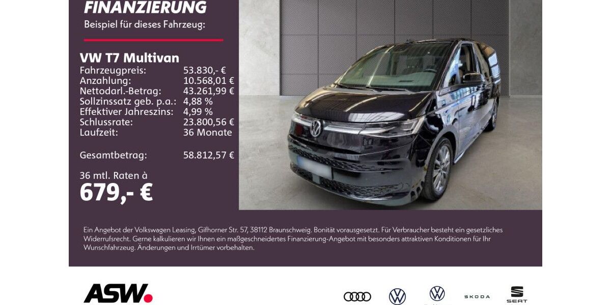 VW T7 Multivan 35.200 km 53.830 &euro; Bad Rappenau 74906