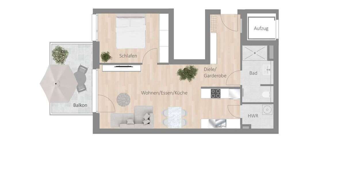 Etagenwohnung Besigheim - 2.5 Zimmer, 65 m&sup2;, 1.030&euro; | Angebot:25240943