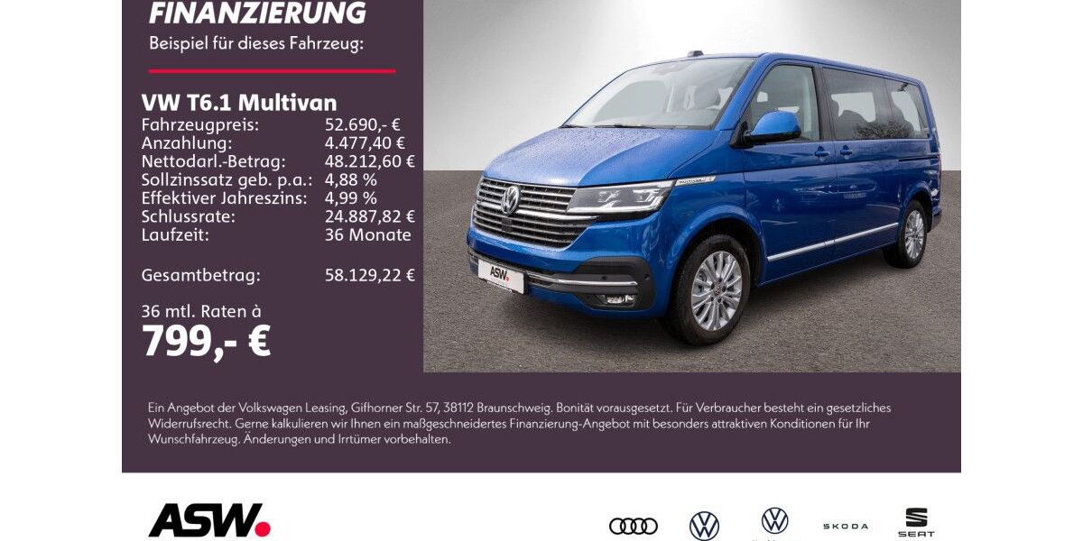 VW T6 Multivan 73.900 km 52.690 &euro; Neckarsulm 74172