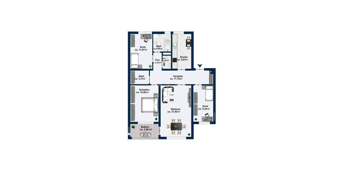 Etagenwohnung Heilbronn Frankenbach Frankenbach - 4 Zimmer, 91 m&sup2;, 245.000&euro; | Angebot:25938640