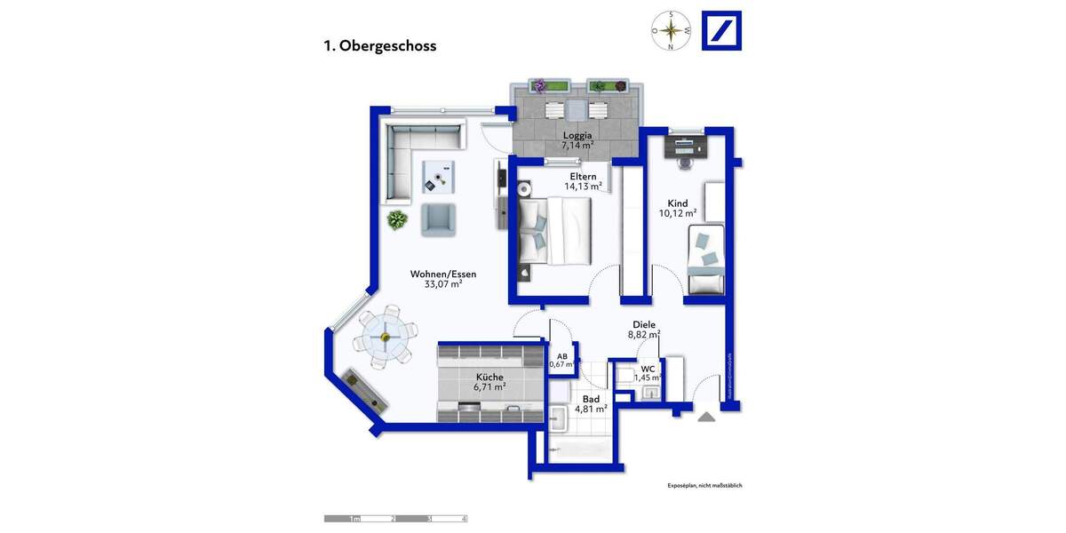 Etagenwohnung Tamm - 3 Zimmer, 84 m&sup2;, 287.000&euro; | Angebot:25706139