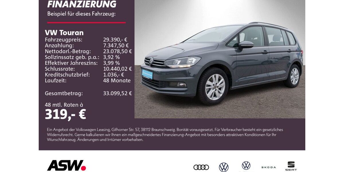 VW Touran 49.990 km 29.390 &euro; Weinsberg 74189