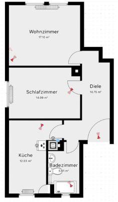 Erdgeschoßwohnung Heilbronn - 3 Zimmer, 73 m&sup2;, 865&euro; | Angebot:26693310