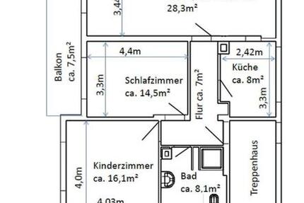 Wohnung Heilbronn Kernstadt - 3 Zimmer, 83 m&sup2;, 1.450&euro; | Angebot:25570952