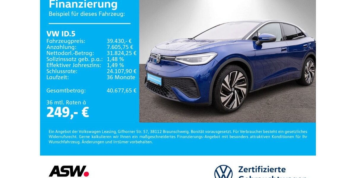VW ID.5 8.800 km 38.460 &euro; Bad Rappenau 74906
