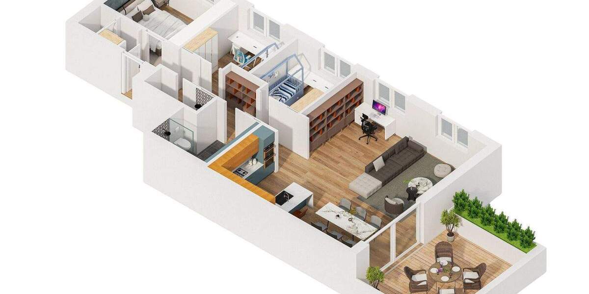 Etagenwohnung Bad Friedrichshall Kochendorf - 4 Zimmer, 115 m&sup2;, 681.000&euro; | Angebot:25690315