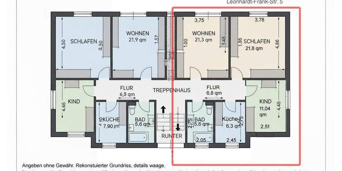 Etagenwohnung Heilbronn Neckargartach - 3 Zimmer, 51 m&sup2;, 189.000&euro; | Angebot:25718847