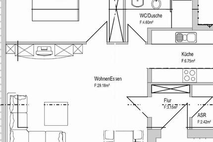 Wohnung Ilsfeld - 2 Zimmer, 60 m&sup2;, 1.020&euro; | Angebot:25948395