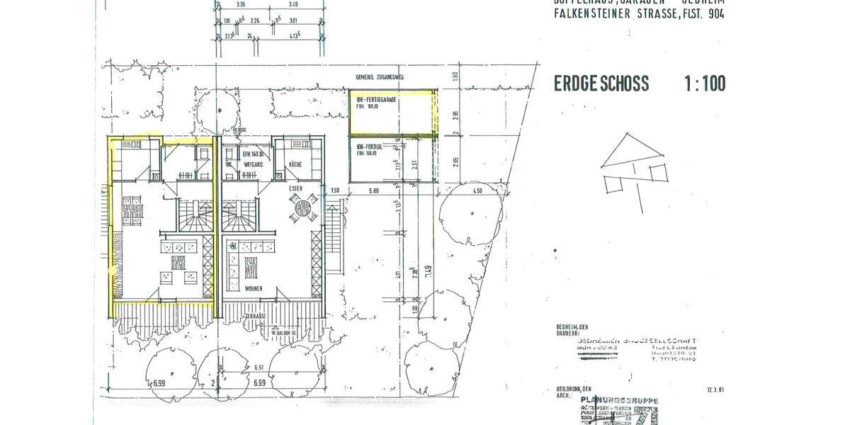 Doppelhaushälfte Oedheim - 5 Zimmer, 155 m&sup2;, 350.000&euro; | Angebot:25874067