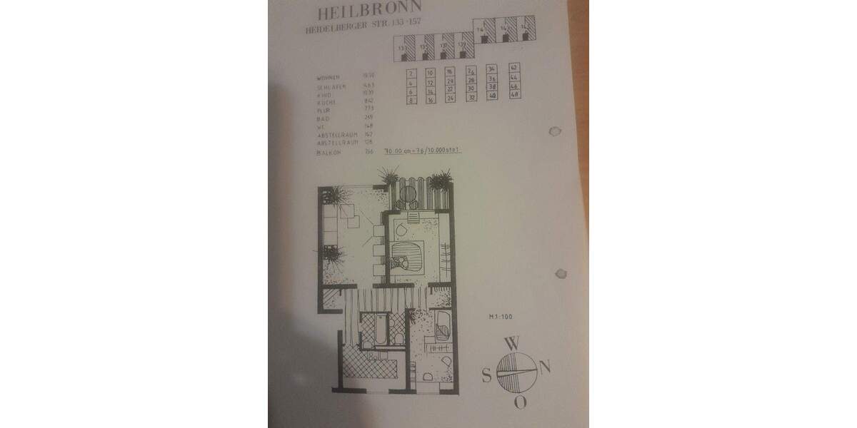 Etagenwohnung Heilbronn Böckingen - 3 Zimmer, 70 m&sup2;, 225.000&euro; | Angebot:25784622