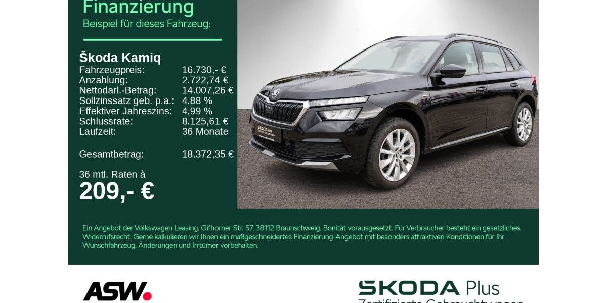 Skoda Kamiq 67.300 km 15.860 &euro; Bad Rappenau 74906