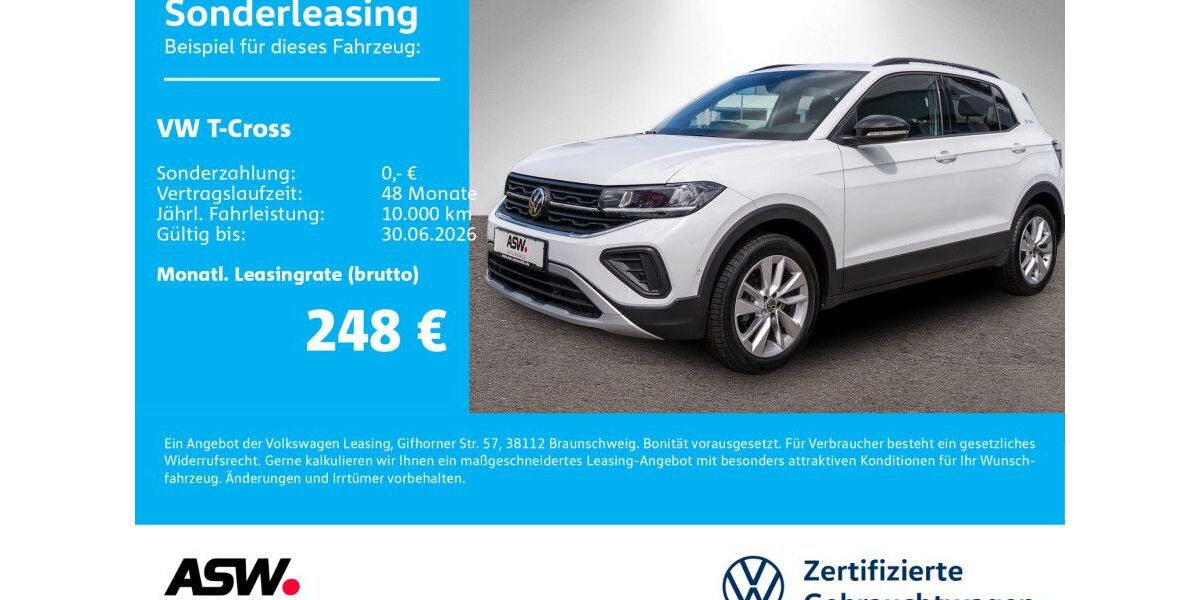 VW T-Cross 27.800 km 22.930 &euro; Sinsheim 74889
