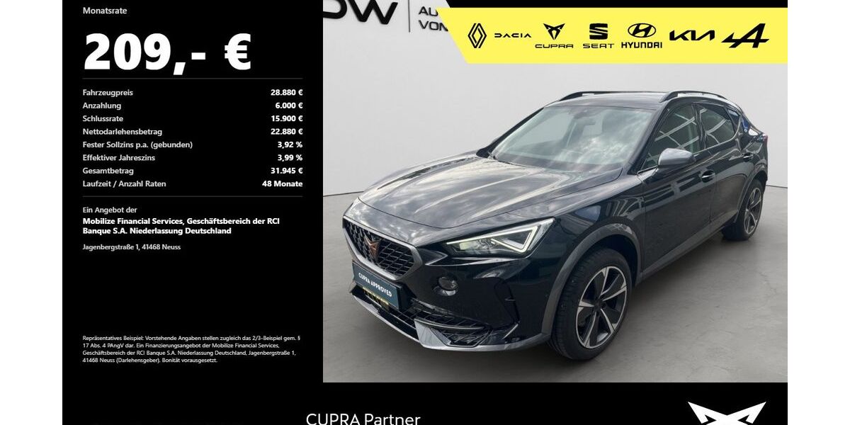 Cupra Formentor 19.600 km 27.880 &euro; Mosbach 74821