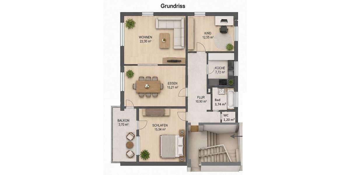 Etagenwohnung Niefern-Öschelbronn Öschelbronn - 3.5 Zimmer, 93 m&sup2;, 325.000&euro; | Angebot:27025261