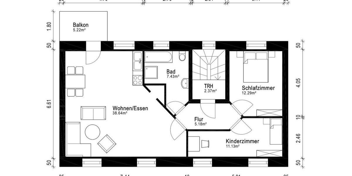 Etagenwohnung Sinsheim - 3 Zimmer, 84 m&sup2;, 1.050&euro; | Angebot:24767534