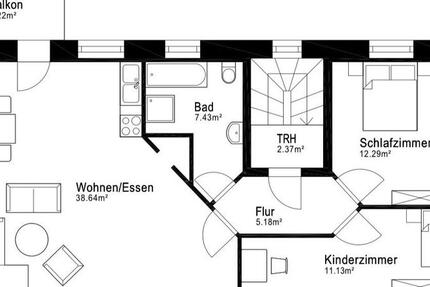 Wohnung Sinsheim - 3 Zimmer, 84 m&sup2;, 1.050&euro; | Angebot:24767534