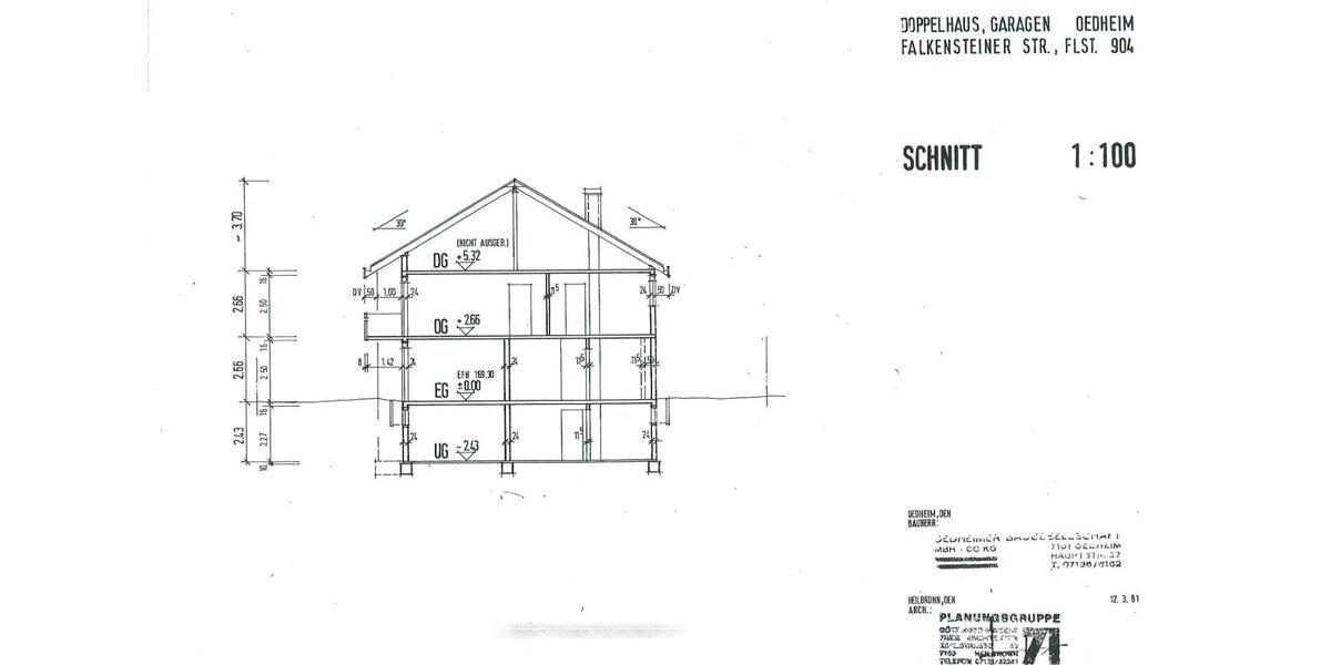 Doppelhaushälfte Oedheim - 5 Zimmer, 155 m&sup2;, 350.000&euro; | Angebot:25874067
