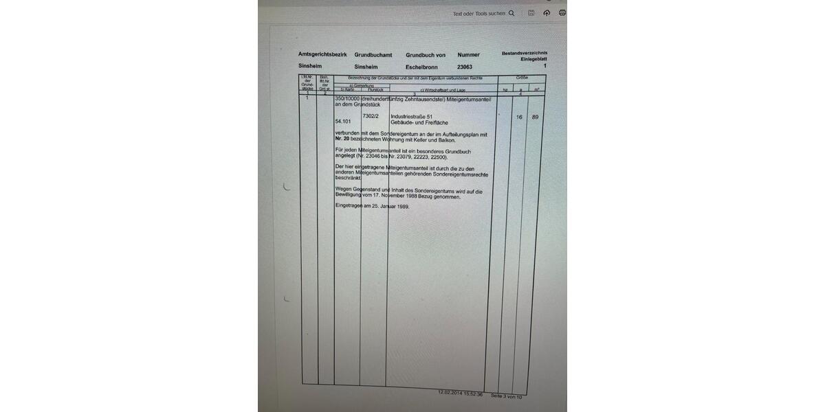 Etagenwohnung Sinsheim - 2 Zimmer, 57 m&sup2;, 750&euro; | Angebot:23841692
