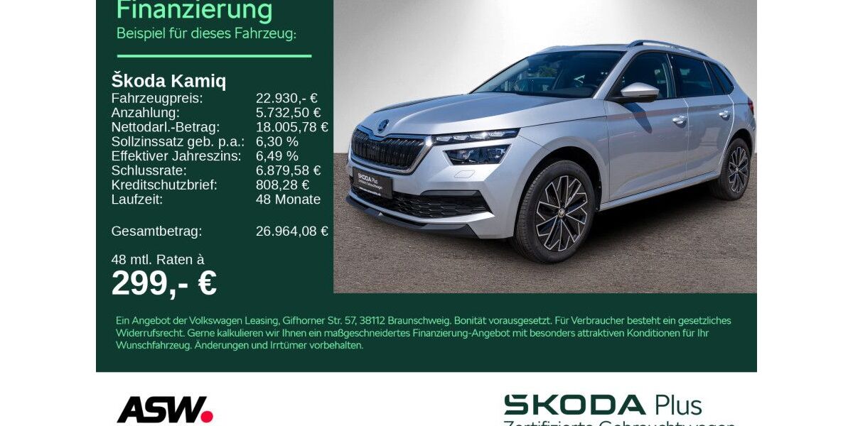 Skoda Kamiq 53.700 km 22.930 &euro; Bad Rappenau 74906