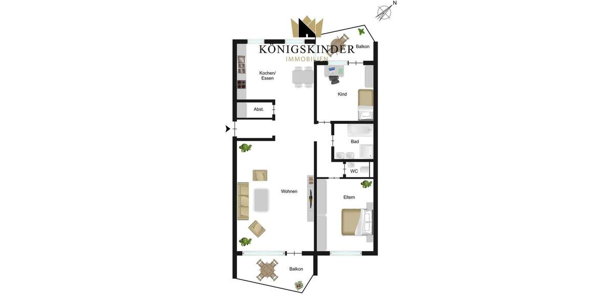 Etagenwohnung Neckarsulm Obereisesheim - 4 Zimmer, 102 m&sup2;, 269.000&euro; | Angebot:25673298