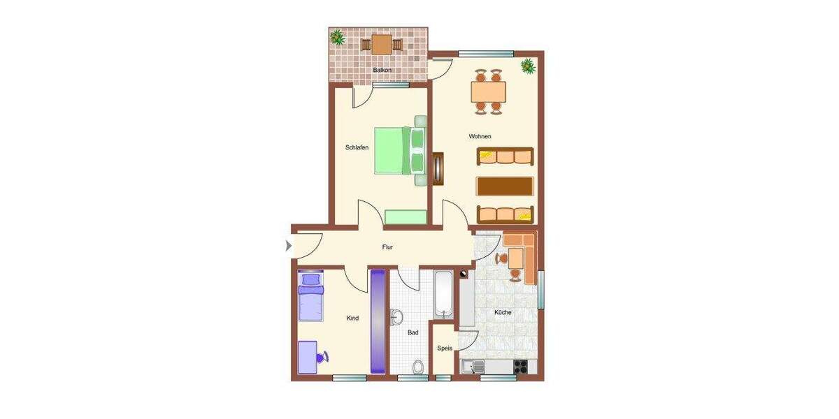 Etagenwohnung Kürnbach - 3 Zimmer, 73 m&sup2;, 164.500&euro; | Angebot:25661068