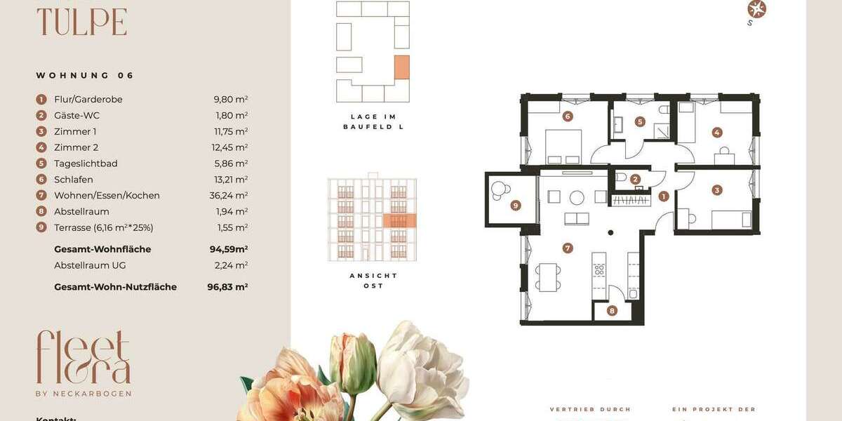 Etagenwohnung Heilbronn Kernstadt - 4 Zimmer, 95 m&sup2;, 1.750&euro; | Angebot:26762440