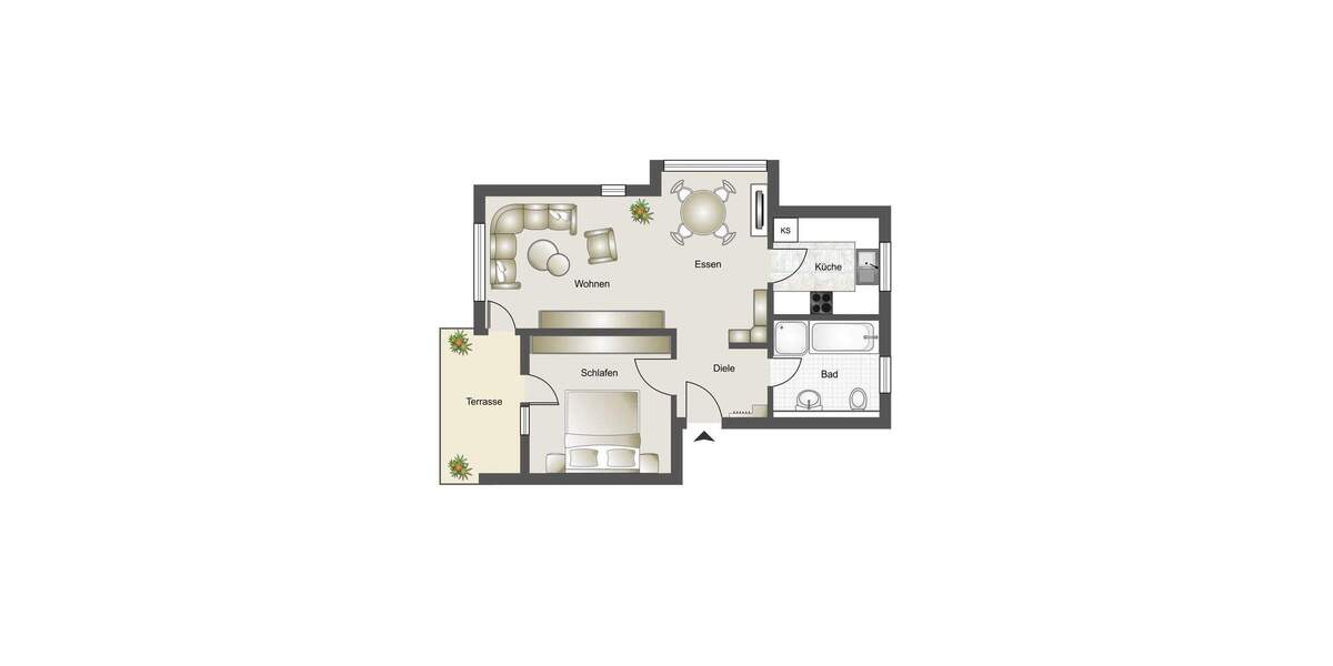 Etagenwohnung Heilbronn / Biberach Biberach - 2 Zimmer, 58 m&sup2;, 239.000&euro; | Angebot:25697664