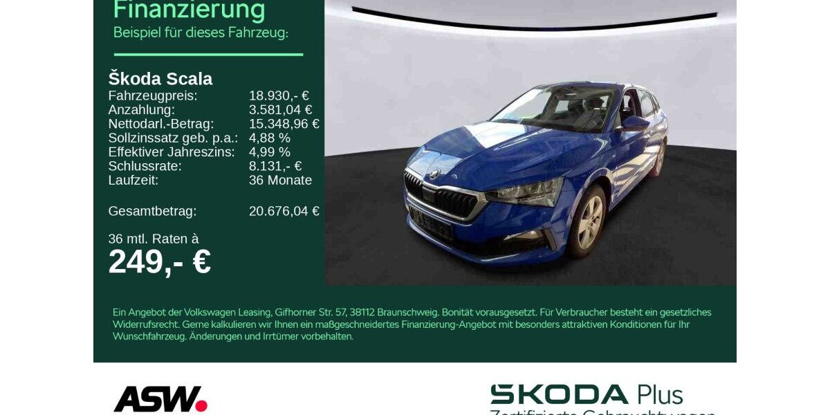 Skoda Scala 63.300 km 18.930 &euro; Heilbronn 74076