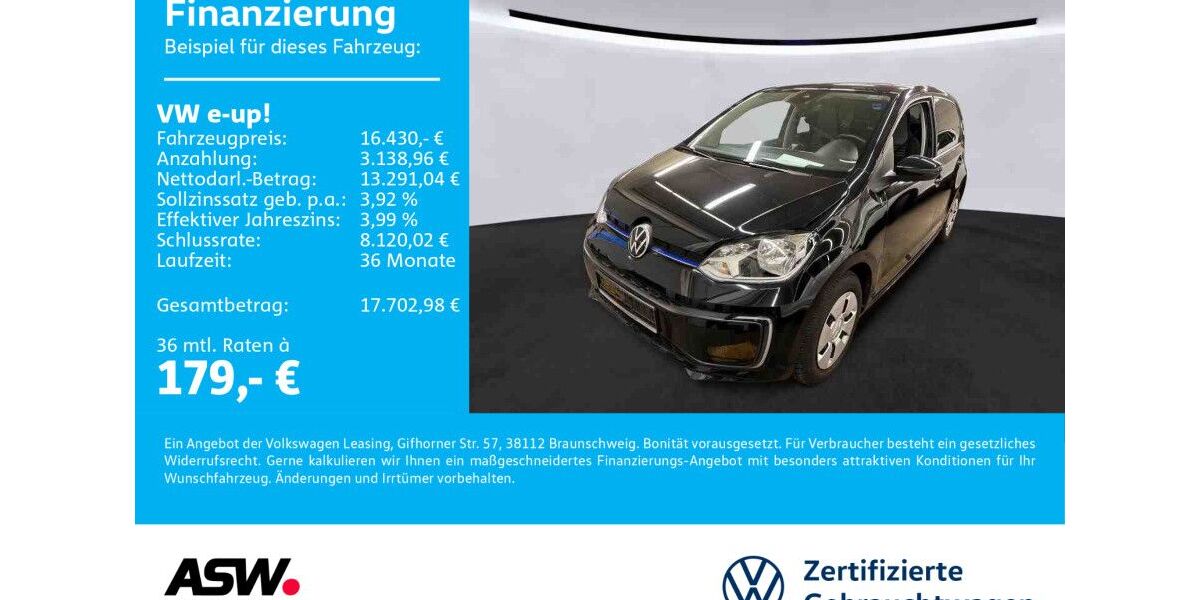 VW e-up! 18.200 km 16.430 &euro; Neckarsulm 74172