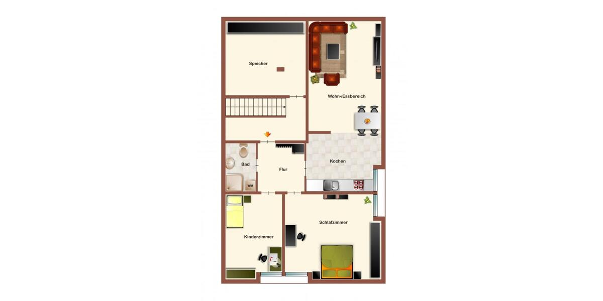 Dachgeschoßwohnung Niefern-Öschelbronn Öschelbronn - 3 Zimmer, 95 m&sup2;, 215.800&euro; | Angebot:25231968