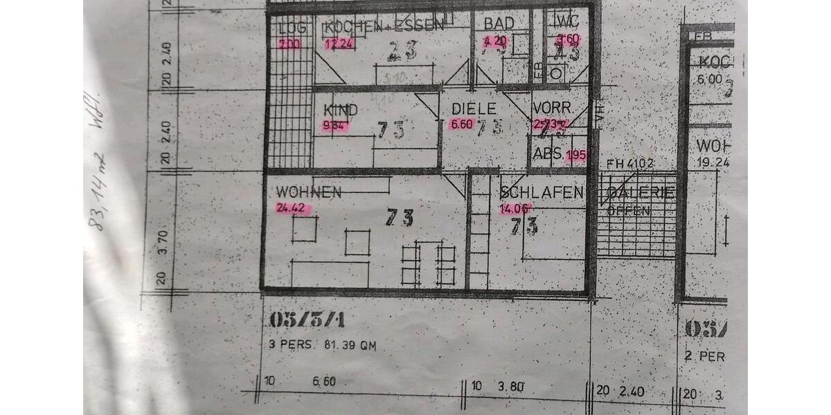 Etagenwohnung Heilbronn Kernstadt - 3 Zimmer, 83 m&sup2;, 299.000&euro; | Angebot:24526317