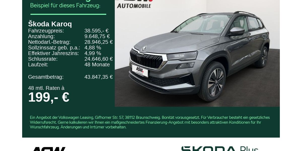 Skoda Karoq 6.500 km 37.595 &euro; Heilbronn 74076