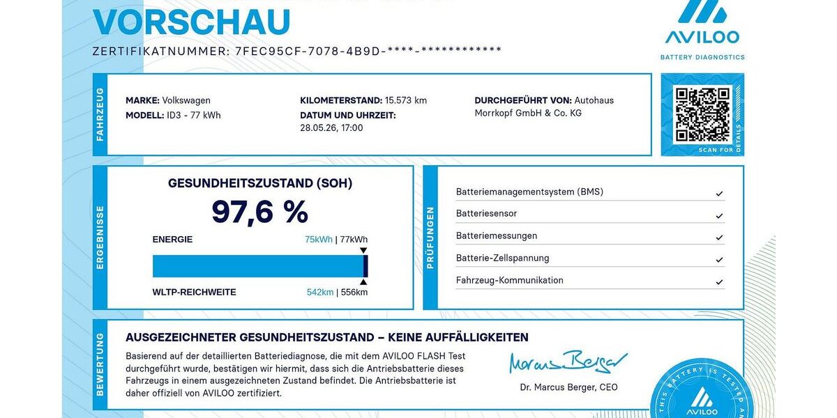 VW ID.3 15.523 km 32.940 &euro; Weingarten 76356