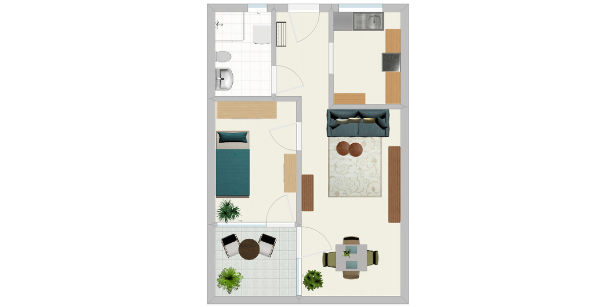 Etagenwohnung Sersheim - 2 Zimmer, 49 m&sup2;, 179.000&euro; | Angebot:25749234