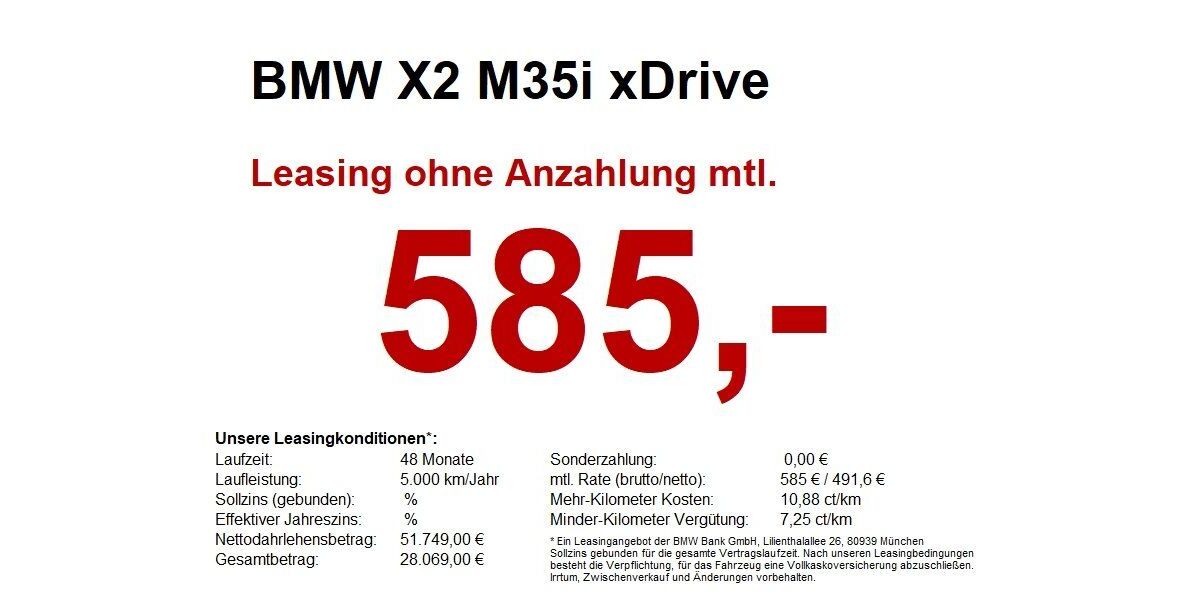 BMW X2 15.433 km 49.689 &euro; Heilbronn 74074