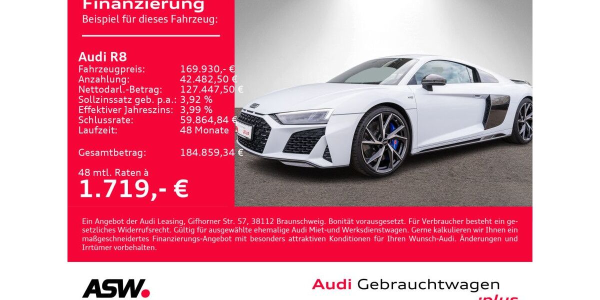 Audi R8 29.900 km 169.930 &euro; Heilbronn 74074