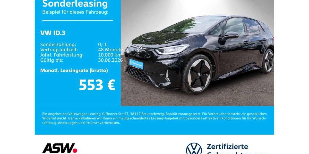 VW ID.3 19.990 km 41.930 &euro; Neckarsulm 74172