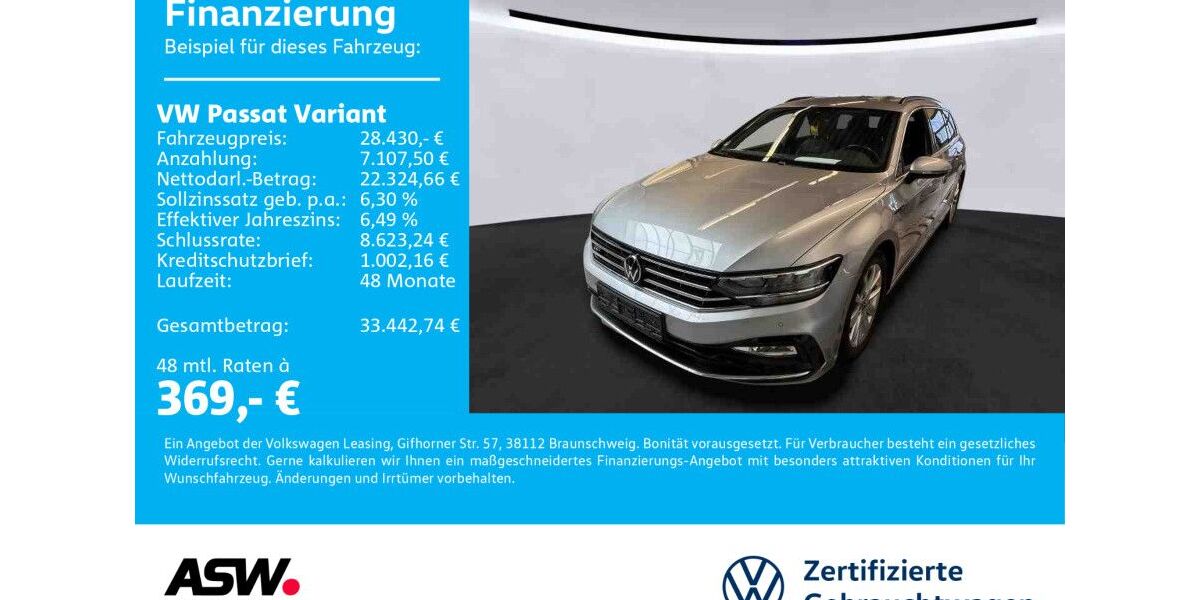 VW Passat Variant 60.800 km 28.430 &euro; Bad Rappenau 74906