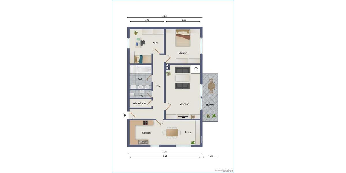 Etagenwohnung Walzbachtal - 3 Zimmer, 105 m&sup2;, 890&euro; | Angebot:25905200