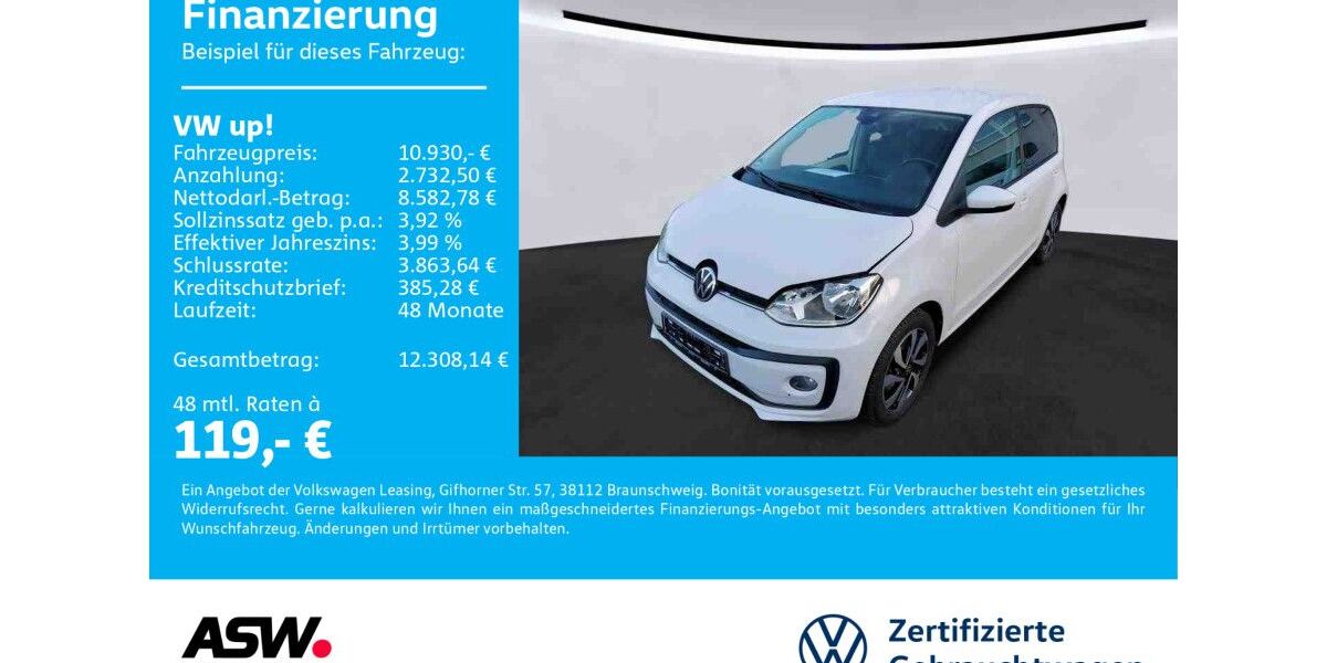 VW up! 69.990 km 10.930 &euro; Neckarsulm 74172