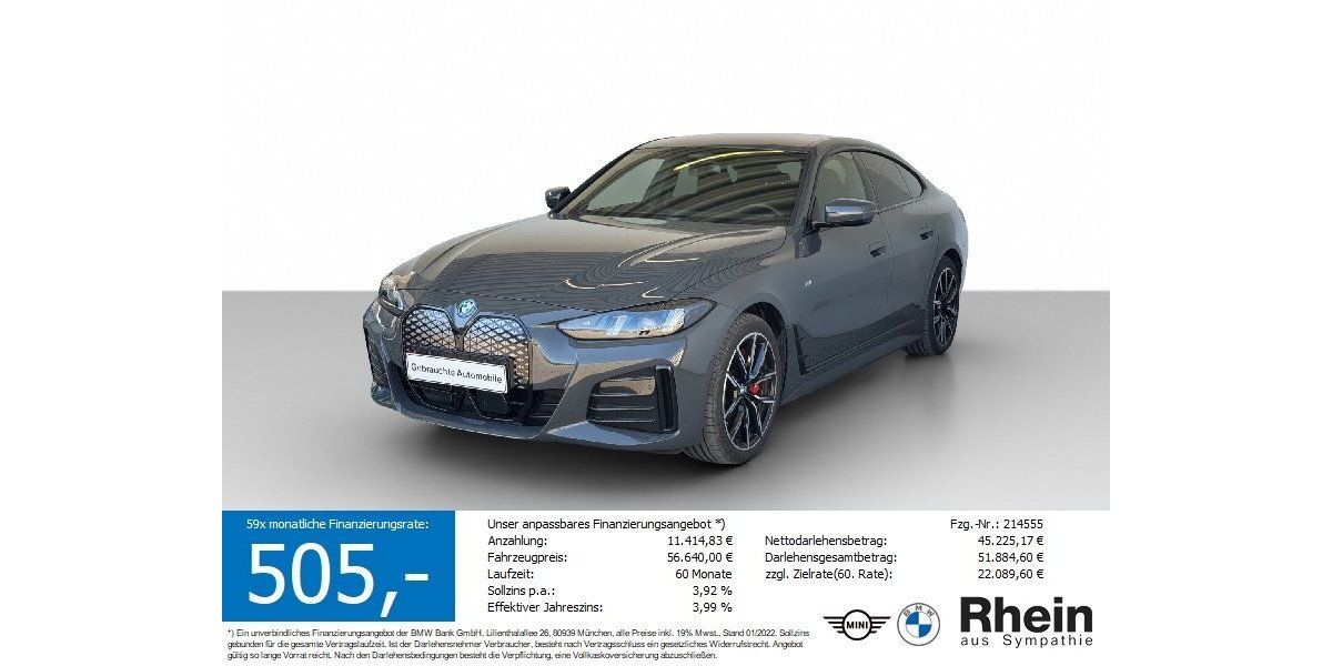 BMW i4 11.907 km 54.640 &euro; Heilbronn 74076